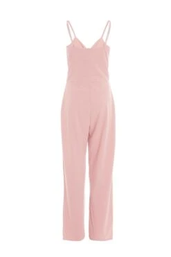 Light Pink Buckle Sleeveless Jumpsuit -Princess Style Shop 00100038215 ZB