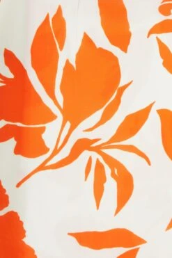 Orange Floral Maxi Dress -Princess Style Shop 00100038267 ZS