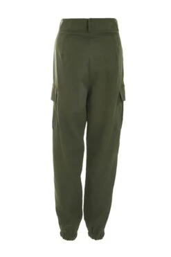 Khaki Zip Detail Cargo Trouser -Princess Style Shop 00100038272 ZB
