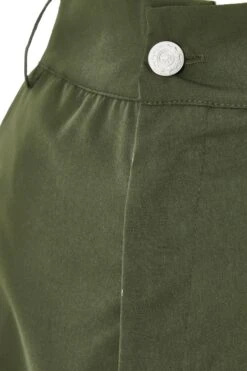 Khaki Zip Detail Cargo Trouser -Princess Style Shop 00100038272 ZS