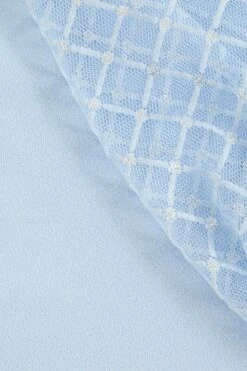 Light Blue Mesh Midi Dress -Princess Style Shop 00100038320 ZS