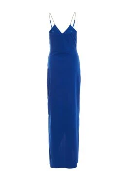 Royal Blue Diamante Wrap Maxi Dress -Princess Style Shop 00100038454 ZB