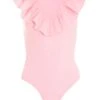 Light Pink Ribbed Frill Bodysuit -Princess Style Shop 00100038455 ZM