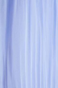 Light Blue Chiffon Pleated Blouse -Princess Style Shop 00100038457 ZS