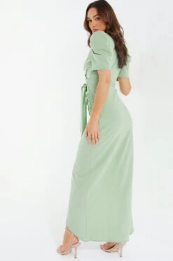 Sage Wrap Maxi Dress -Princess Style Shop 00100038458 XB