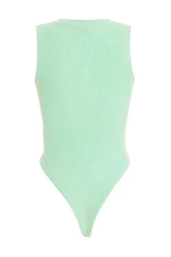 Mint Ribbed Button Bodysuit 12 Mint Ribbed Button Bodysuit -Princess Style Shop 00100038462 ZB