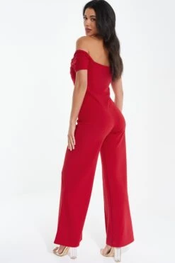 Red Bardot Palazzo Jumpsuit -Princess Style Shop 00100038469 XB