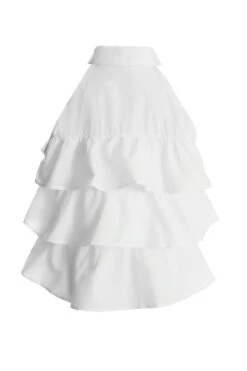 White Tiered Sleeveless Blouse -Princess Style Shop 00100038478 ZB