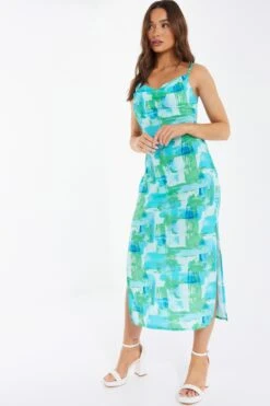 Blue Brush Stroke Midaxi Dress -Princess Style Shop 00100038479 XS