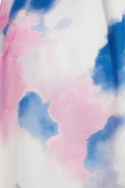 Blue Satin Asymmetric Hem Midi Dress -Princess Style Shop 00100038640 ZS