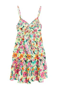 Multicoloured Floral Smock Dress -Princess Style Shop 00100038654 ZB