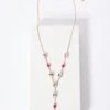 Pink Jewel Drop Necklace