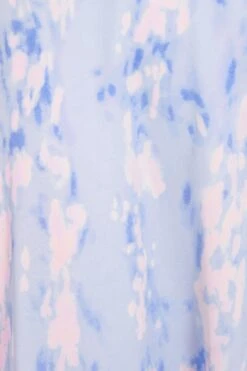 Blue Marble Print Halter Neck Maxi Dress -Princess Style Shop 00100038774 ZS