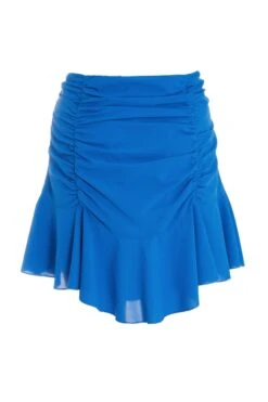 Blue Ruched Mini Skirt -Princess Style Shop 00100038790 ZB