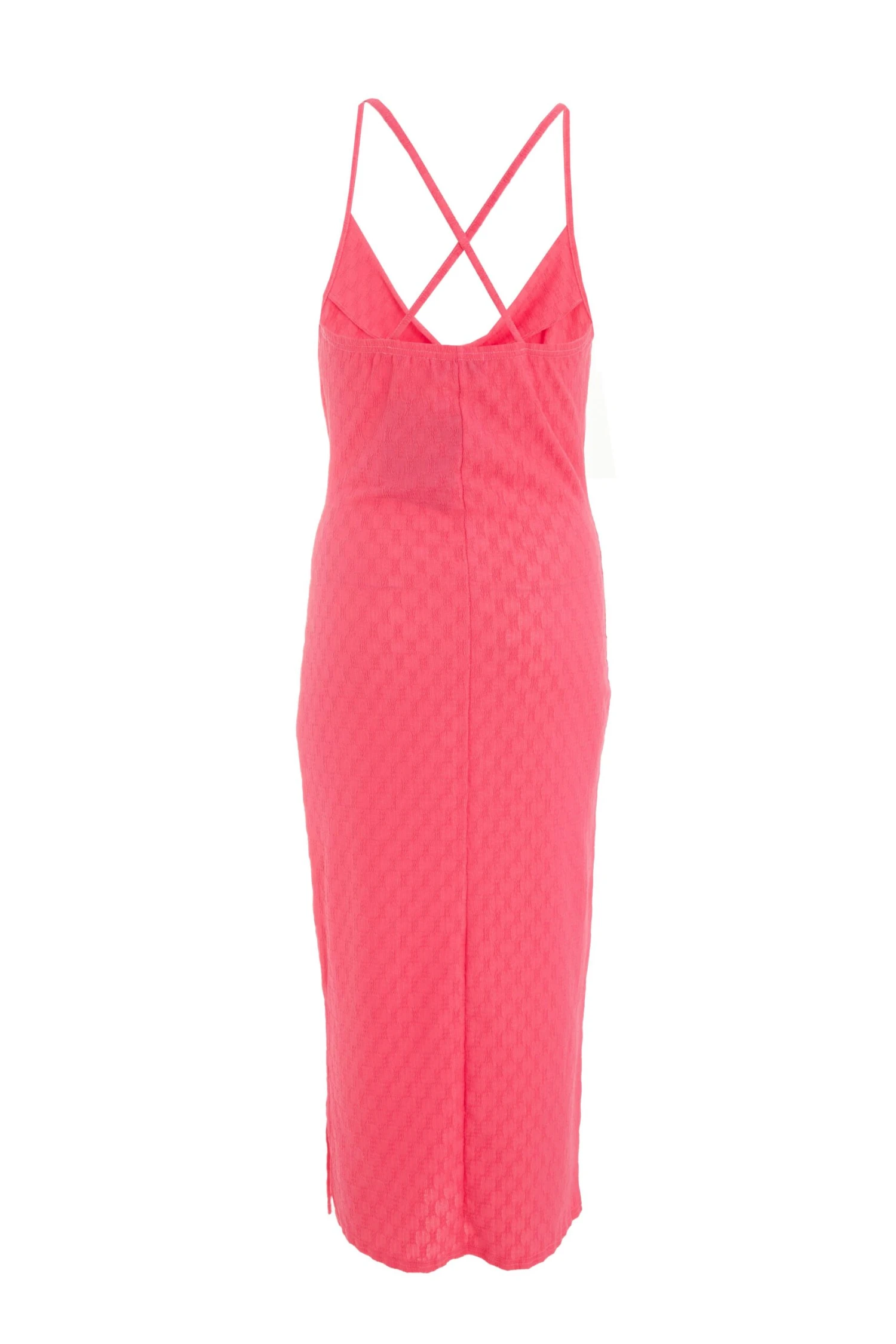 Pink Textured Cowl Midi Dress 7 Pink Textured Cowl Midi Dress - Image 5