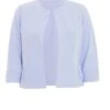 Blue Split Sleeve Crop Jacket -Princess Style Shop 00100038863 ZM