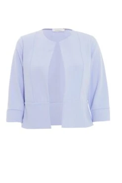 Blue Split Sleeve Crop Jacket