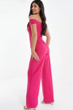 Pink Bardot Palazzo Jumpsuit -Princess Style Shop 00100038883 XB