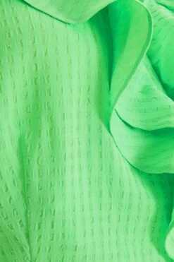 Green Frill Peplum Blouse -Princess Style Shop 00100038919 ZS