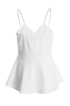 Cream Diamante Strap Wrap Top -Princess Style Shop 00100038920 ZB