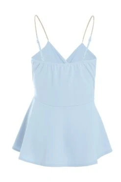 Blue Diamante Strap Wrap Top -Princess Style Shop 00100038921 ZB