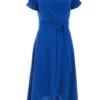 Royal Blue Bardot Dip Hem Midi Dress 2 Royal Blue Bardot Dip Hem Midi Dress -Princess Style Shop 00100038995 ZM