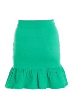 Jade Green Ruched Mini Skirt -Princess Style Shop 00100039053 ZB