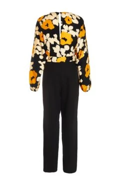 Yellow Floral Palazzo Jumpsuit -Princess Style Shop 00100039069 ZB