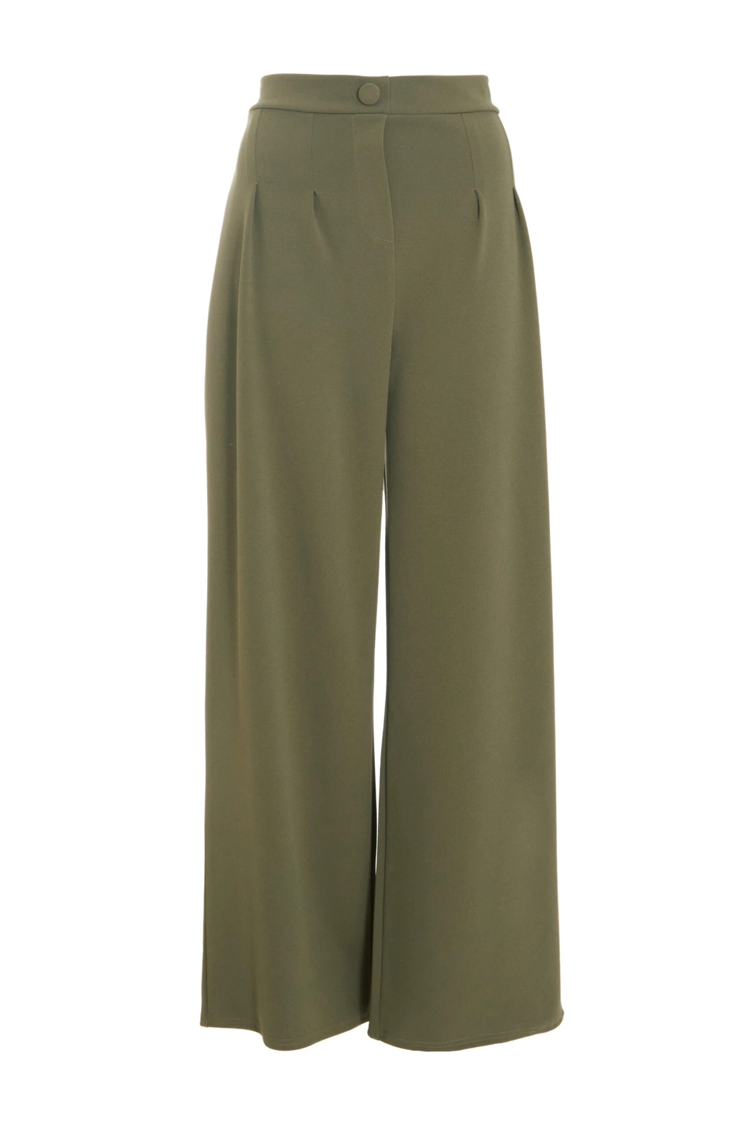 Khaki High Waisted Palazzo Trousers 3 Khaki High Waisted Palazzo Trousers