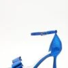 Royal Blue Satin Bow Heeled Sandals
