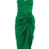 Jade Green Ruched Corset Midi Dress -Princess Style Shop 00100039507 ZM