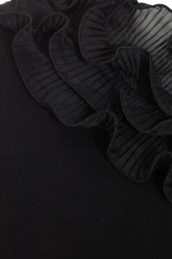 Black One Shoulder Frill Jumpsuit -Princess Style Shop 00100039586 ZS