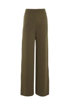 Khaki Buckle Palazzo Trousers -Princess Style Shop 00100039593 ZB
