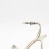 Silver Bow Heeled Sandals