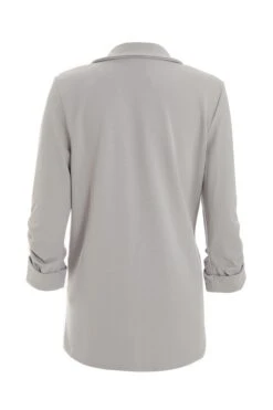 Grey Ruched Sleeve Blazer -Princess Style Shop 00100039720 ZB